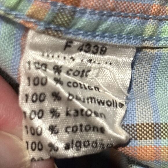 Lacoste Men's Shirt Size 44 XL  Multicolor Plaid Cotton Long Sleeve Button Down - Picture 13 of 15